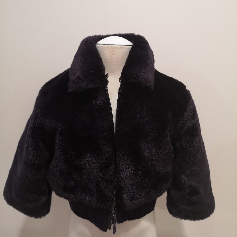 Roots | Deep purple faux fur jacket